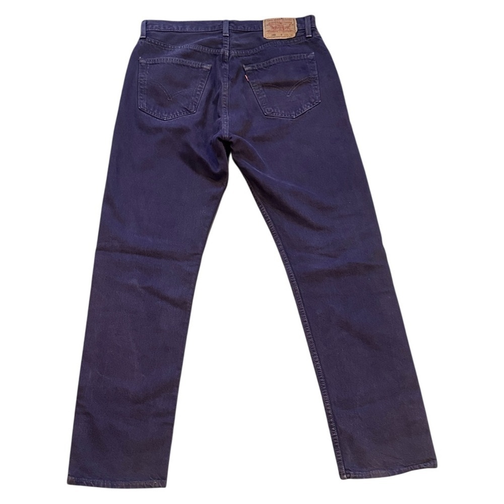 Vintage 1997 Levi’s 501 Purple Denim Made in USA Straight Leg Womens Jeans 33x32 - Picture 2 of 9